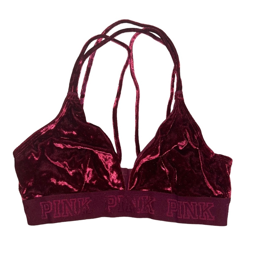 Victoria’s Secret PINK Velvet Triangle Bralette SIZE M